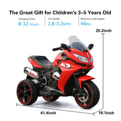 12V Kids Electric motorcycle ,ride on motorcycle,Three lighting wheels Kids electric toys Boys Girls Motorcycle, Children Battery Motor Bikes Rechargeable 3 Wheels Ride on  Electric Motorcycle