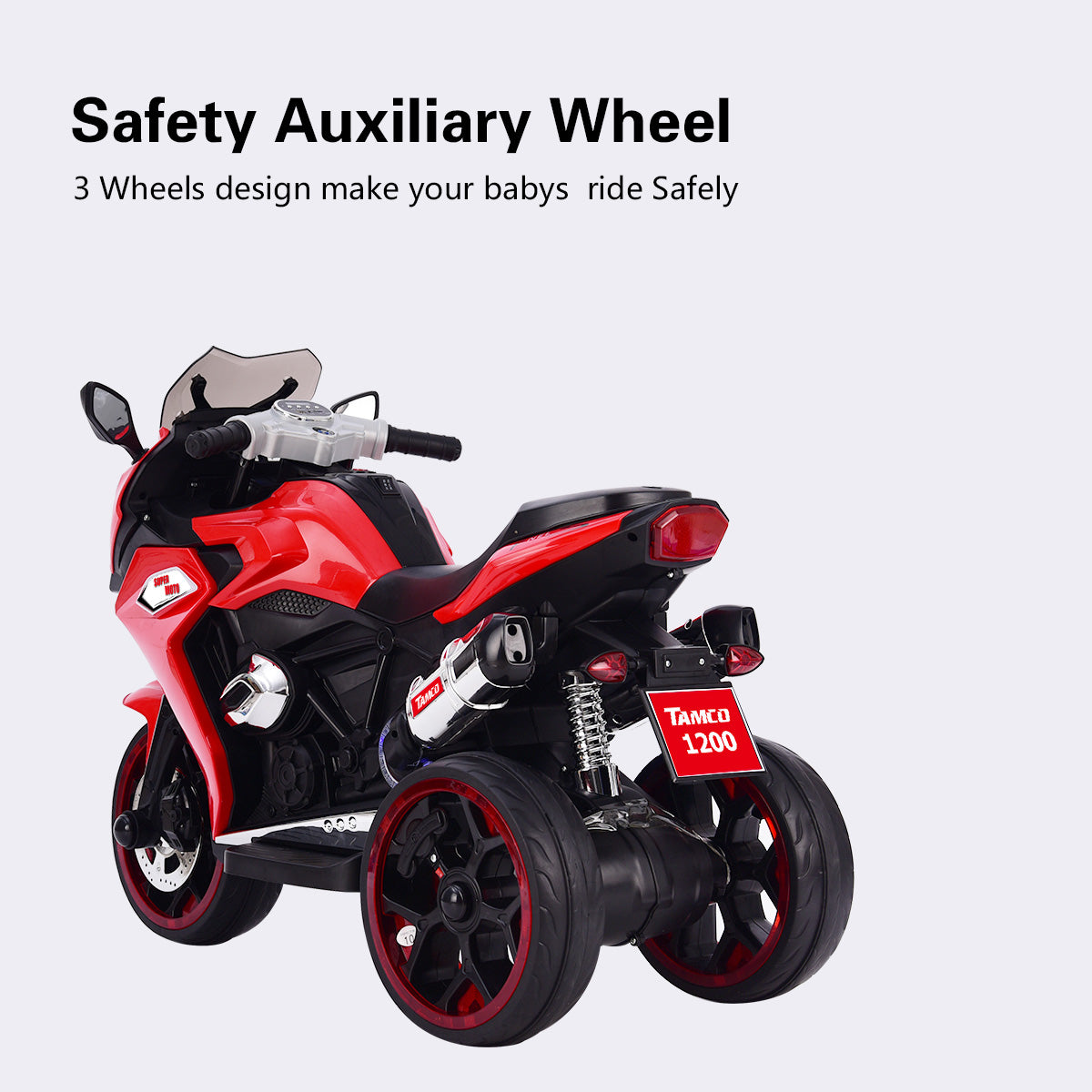 12V Kids Electric motorcycle ,ride on motorcycle,Three lighting wheels Kids electric toys Boys Girls Motorcycle, Children Battery Motor Bikes Rechargeable 3 Wheels Ride on  Electric Motorcycle