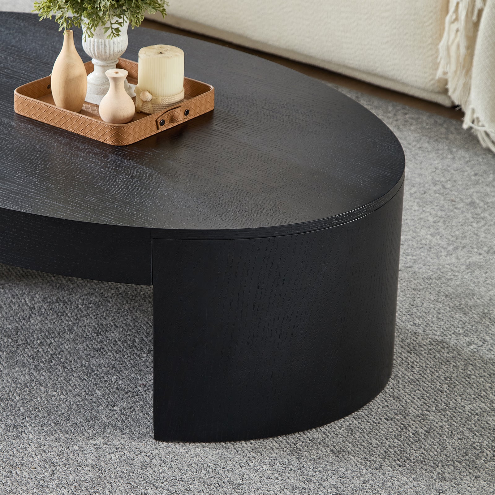 Modern Luxury Oval Coffee Table Center Table for Living Room