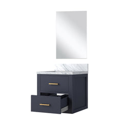 Blue Single Bath Vanity 20 in. W x 18 in. D, Acrylic Countertop and 18 in. Mirror