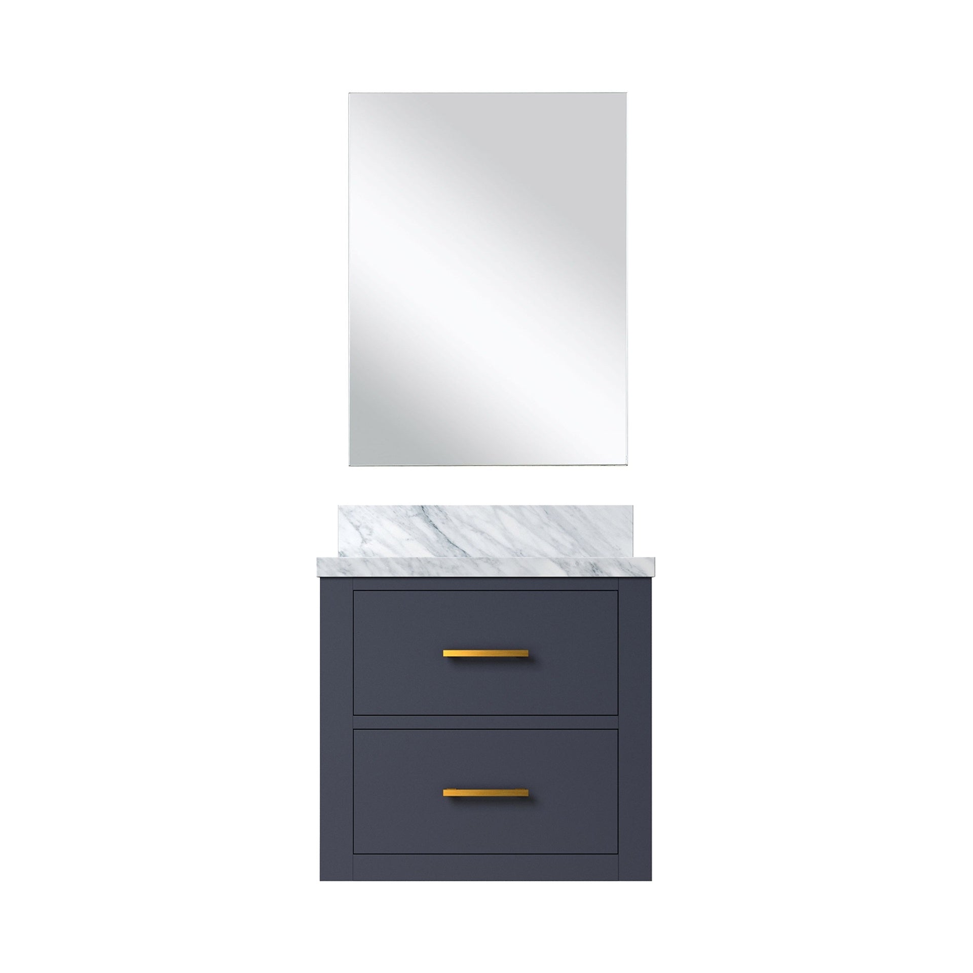Blue Single Bath Vanity 20 in. W x 18 in. D, Acrylic Countertop and 18 in. Mirror