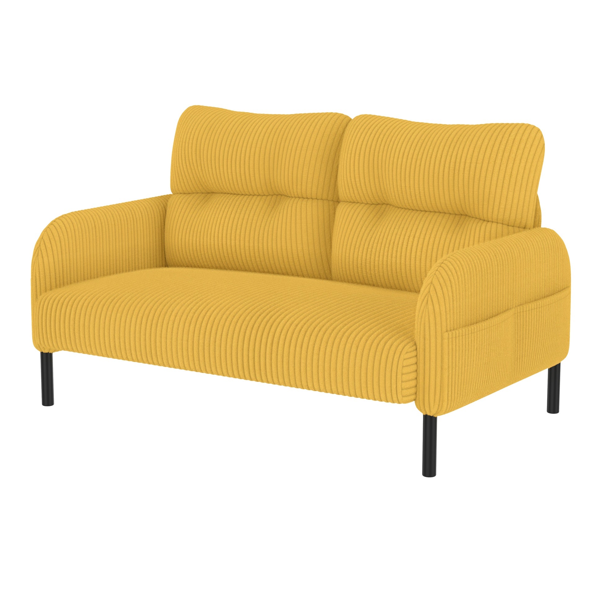UNITED WE WIN corduroy fabric, comfortable monochrome double sofa, suitable for living rooms and bedrooms