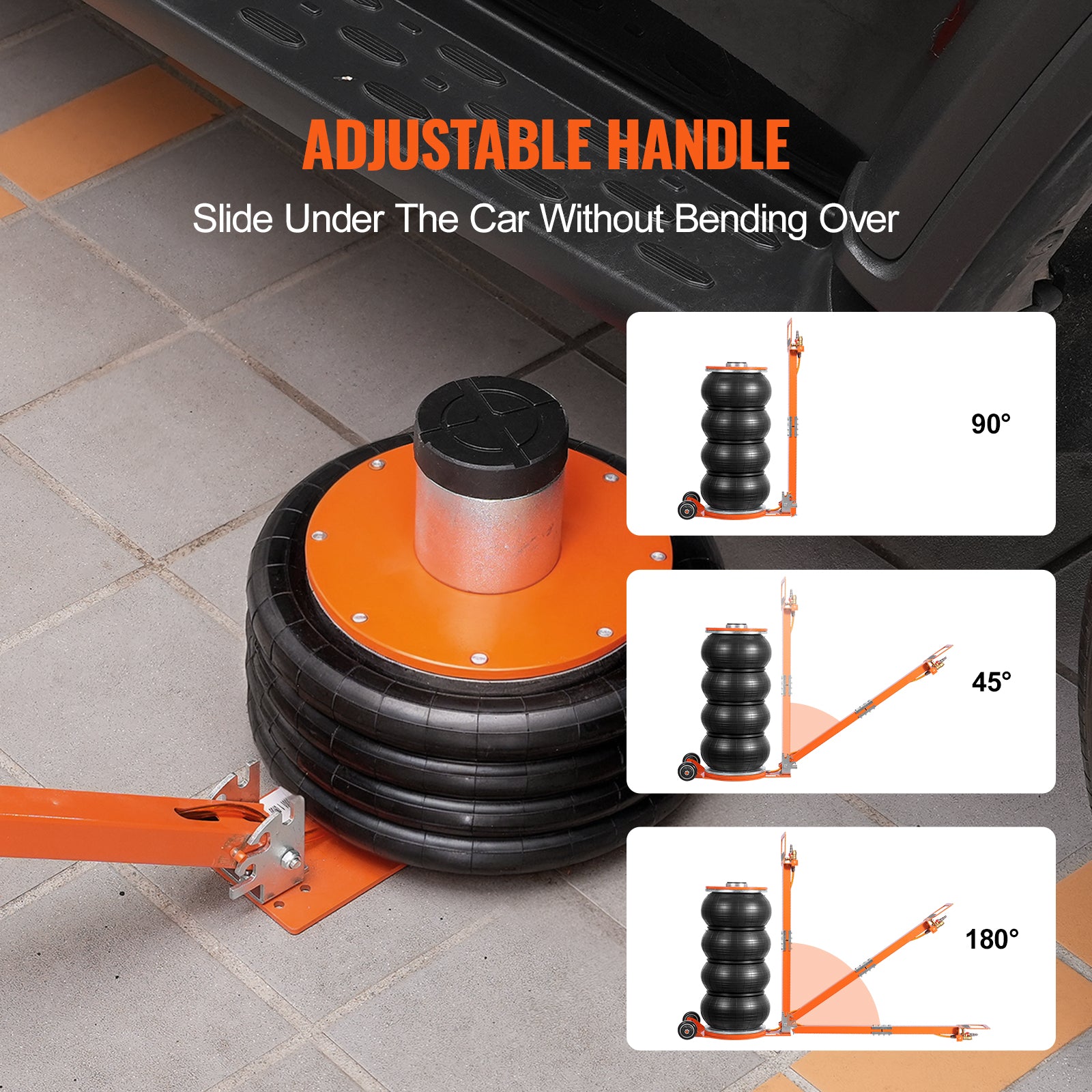 Air Jack 6 Ton/13000 lbs Pneumatic Jack with Heightened Column for Sedan