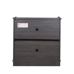 Elegant sideboard with 2 acrylic mirrored doors Sideboard and Buffet with Storage, Hollow-Carved Accent Cabinet brown laminates and MDF substrate, spacious space adjustable shelf, living room, kitchen