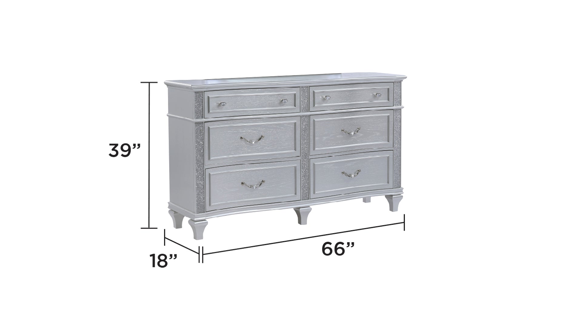Mystic Contemporary Style Upholstered LED headboard Queen 4PC Bedroom Set made with Wood in Silver(NJ Inventory)