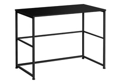 Computer Desk, Home Office, Laptop, Left, Right Set-up, Storage Drawers, 40"l, Work, Black Laminate, Black Metal, Contemporary, Modern