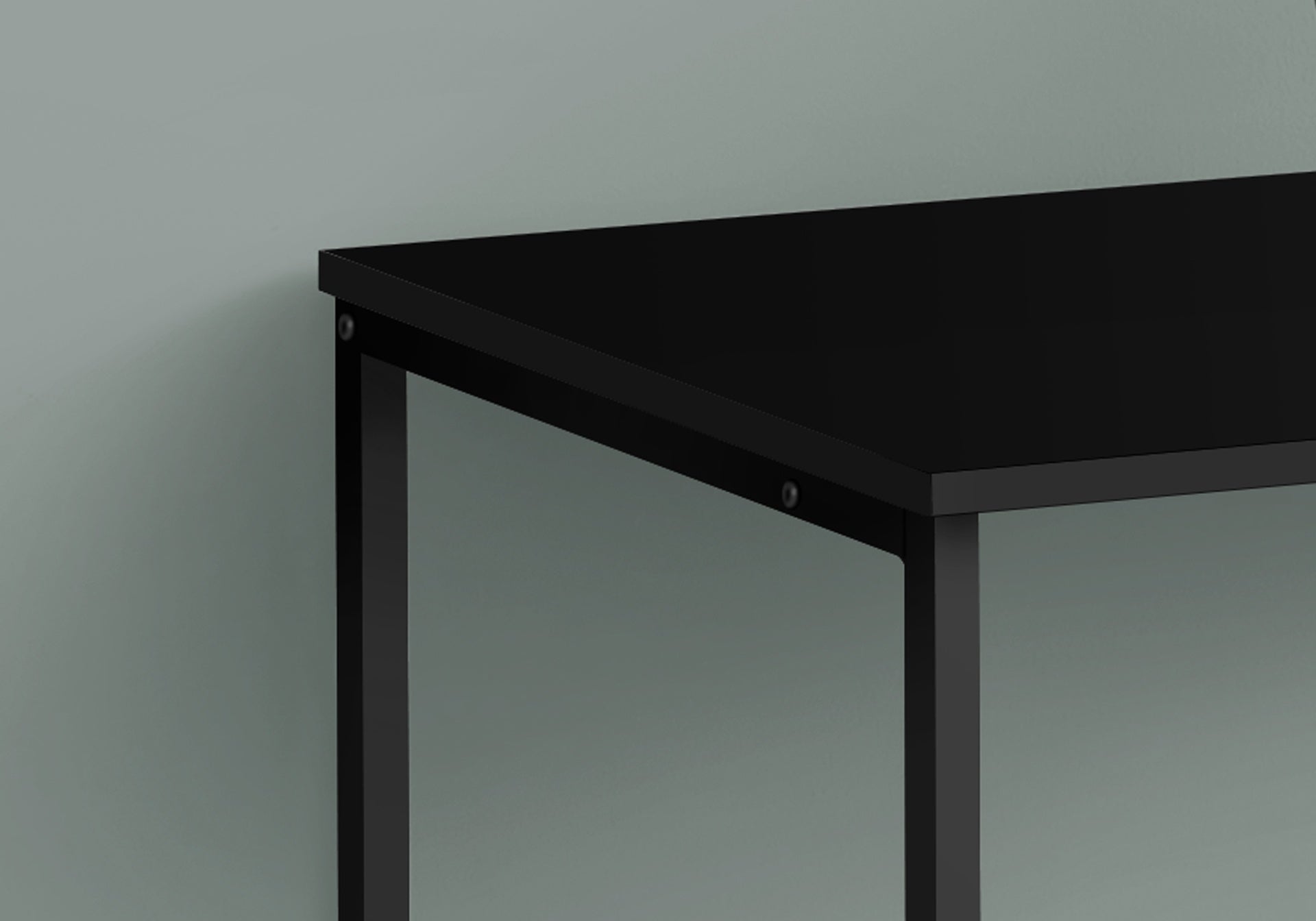 Computer Desk, Home Office, Laptop, Left, Right Set-up, Storage Drawers, 40"l, Work, Black Laminate, Black Metal, Contemporary, Modern