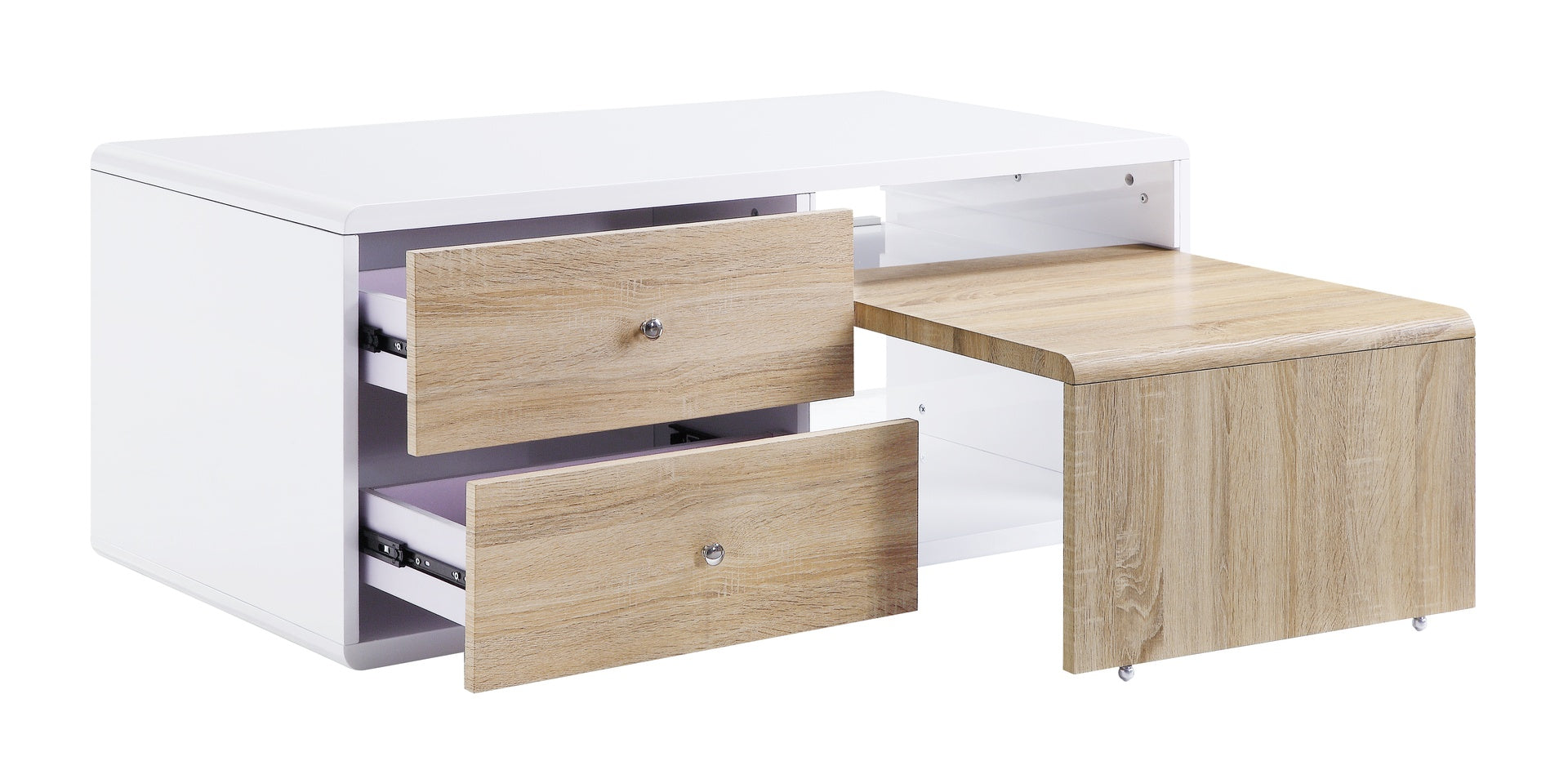 Verux White High Gloss Finish Coffee Table