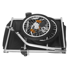 Heavy-Duty Bike Cargo Trailer with Removable Waterproof Cover – 88 lbs Capacity, 16" All-Terrain Wheels & Foldable Design for Camping, Groceries, green black