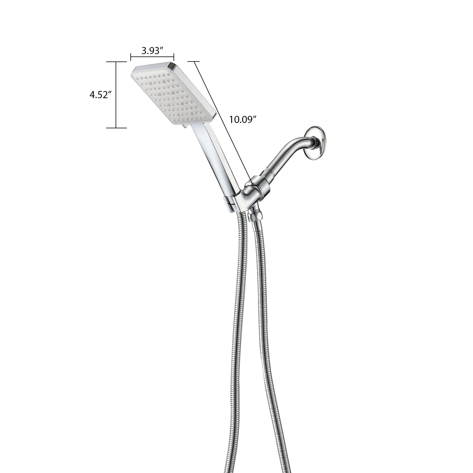 Chrome high pressure multi function with hand held shower faucet