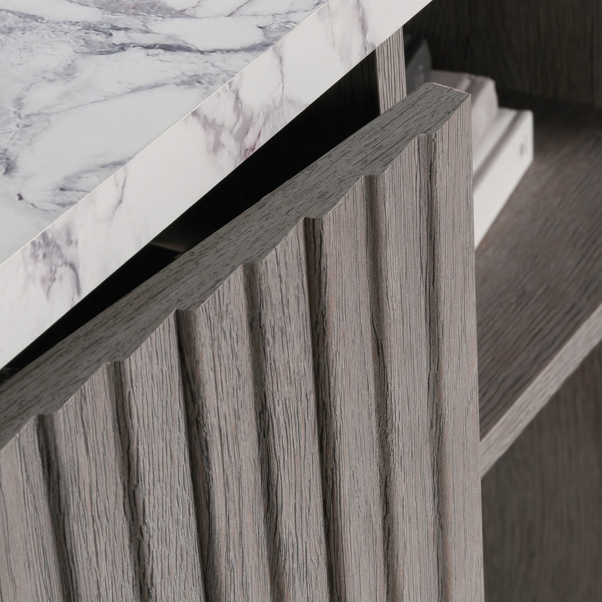 Accent Storage Cabinet with Adjustable Shelves, Gray finish