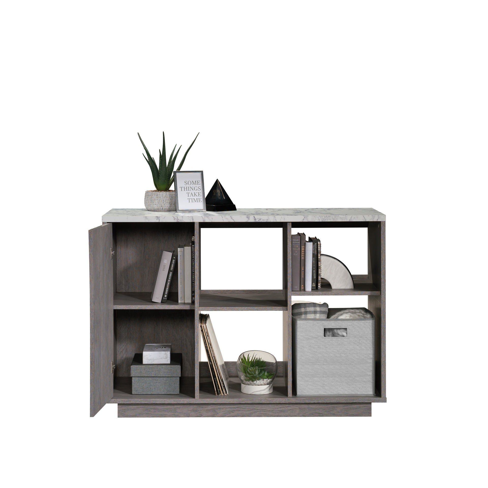 Accent Storage Cabinet with Adjustable Shelves, Gray finish