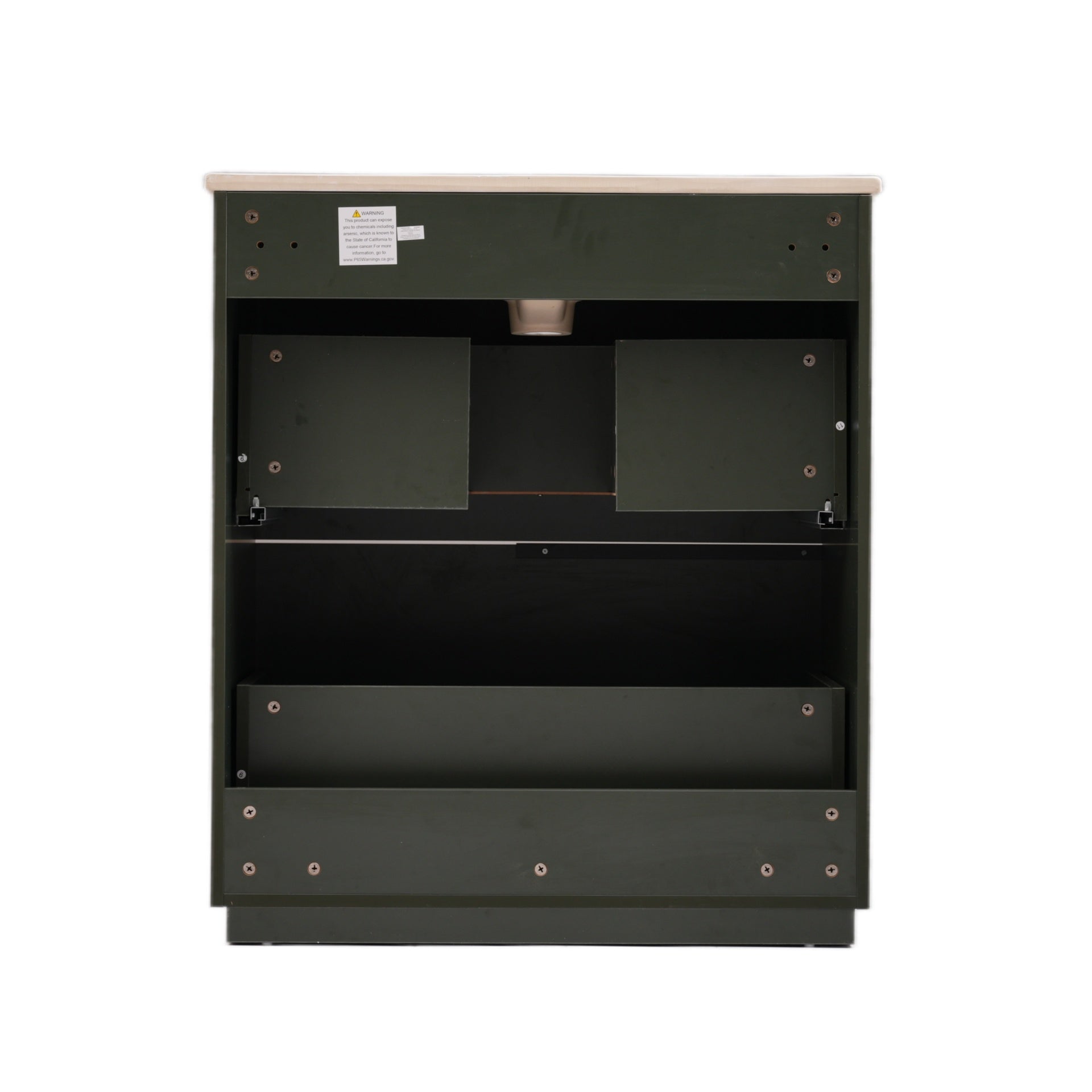 30" Bathroom Vanity with Ceramic Sink and Full-Extension Drawers, Soft Close Undermount Drawer Slides,  Fluted Design, Green