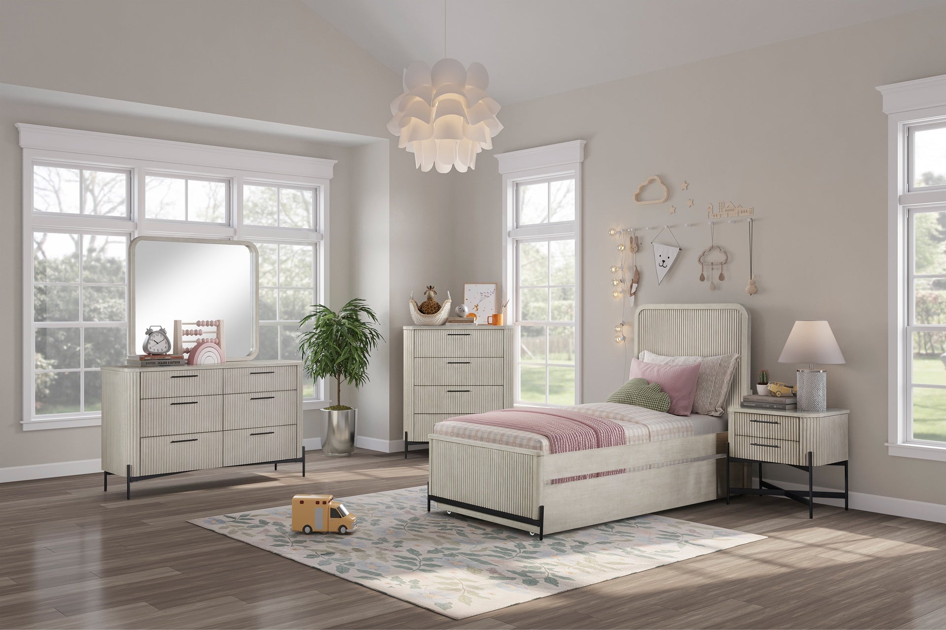 Full Over Twin Trundle Bed - Taupe