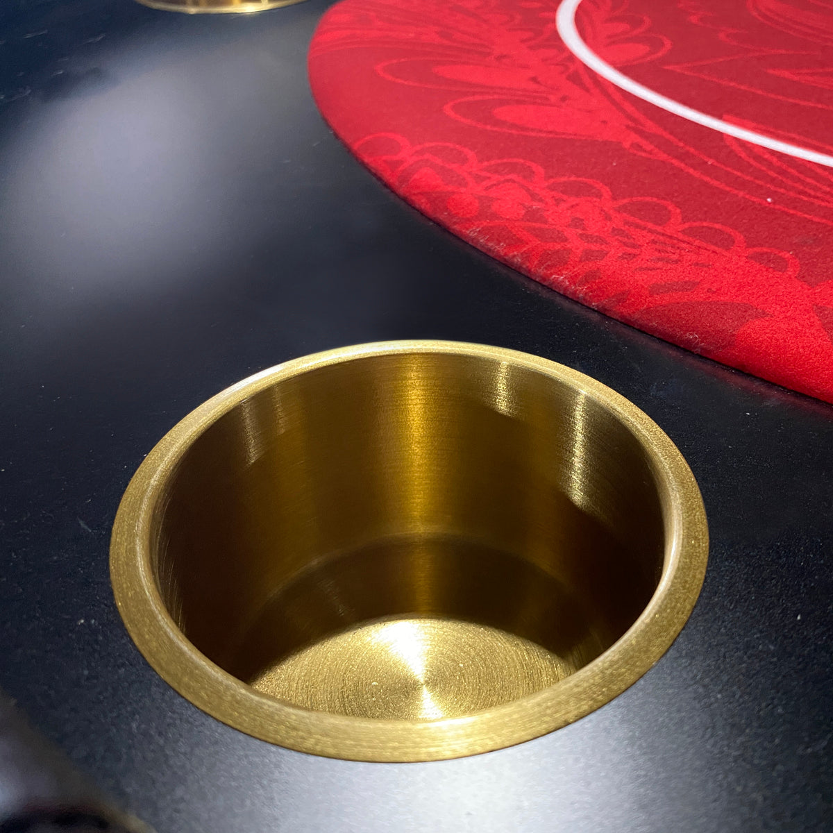 INO Design 96" Premium 10 Player Oval Red Speed Cloth Casino Texas Holdem Poker Table with Chip Tray