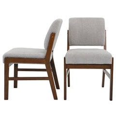 Caldwell Dining Chair Set of 2 - Light Grey Boucle