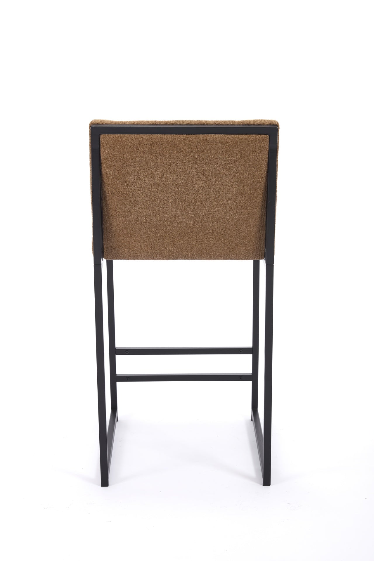 Counter Height Bar Stools Set of 2, Upholstered Linen Bar Chairs, Metal Footrest and Frame for Kitchen,Dining Room,COFFEE