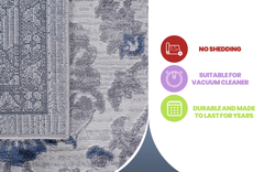 MARFI Collection 5X7 Blue / Silver / Oriental Area Rug