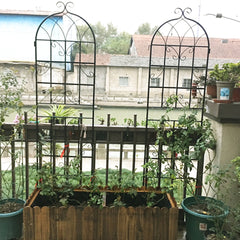 4 Pack Metal Garden Trellis 71" x 19.7" Rustproof Trellis for Climbing Plants Outdoor Flower Support Black