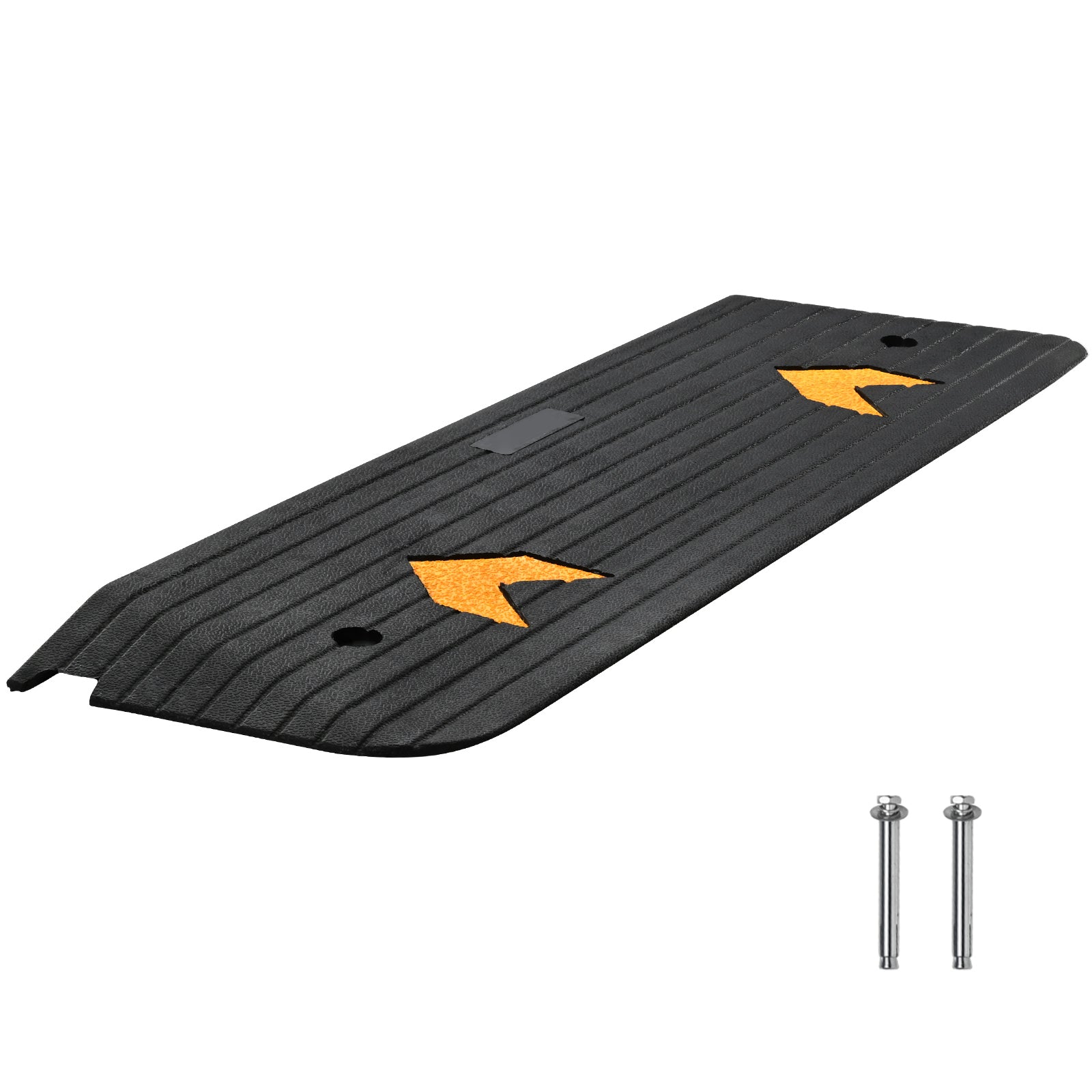 Upgraded Rubber Threshold Ramp, 1" Rise Wheelchair Ramp Doorway, Natural Curb Ramp Rated 33069 lbs Load Capacity, Non-Slip Textured Surface Rubber Curb Ramp for Wheelchair and Scooter
