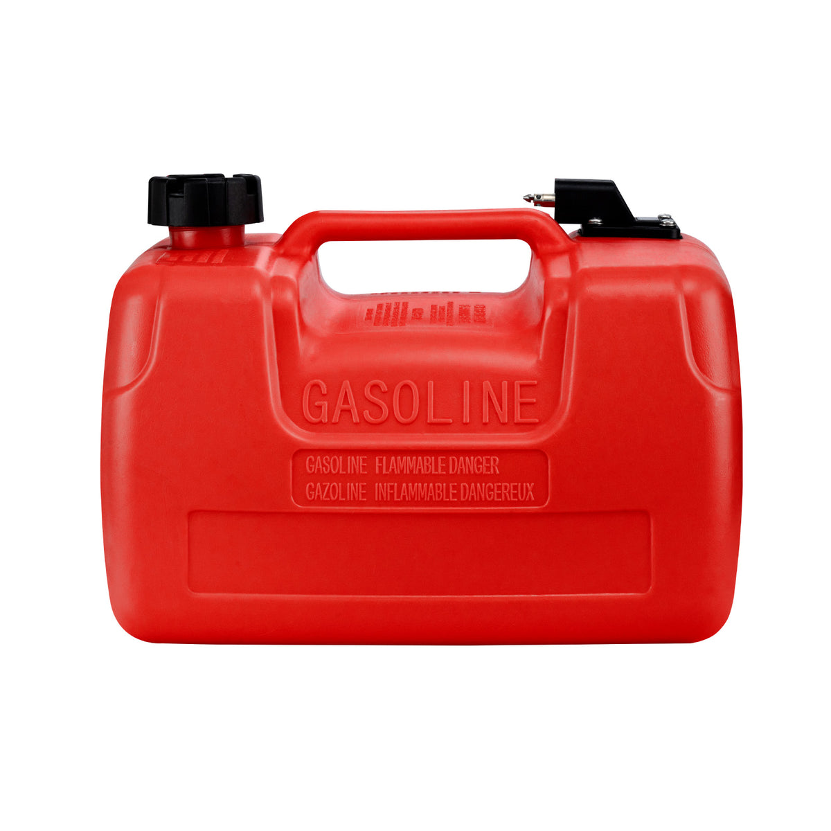 Marine Fuel Tank, 3.17 Gallon/12L, Portable Boat Fuel Gas Tank for Outboard Engine Boats, Plastic Outboard Marine Boat Fuel Tank with Hose, Easy to Carry for Yacht, Fishing Boat, Deck Boat, Red