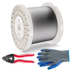 T316 Stainless Steel Cable 1/8" 7x7 Steel Wire Rope 600 ft Cable Railing