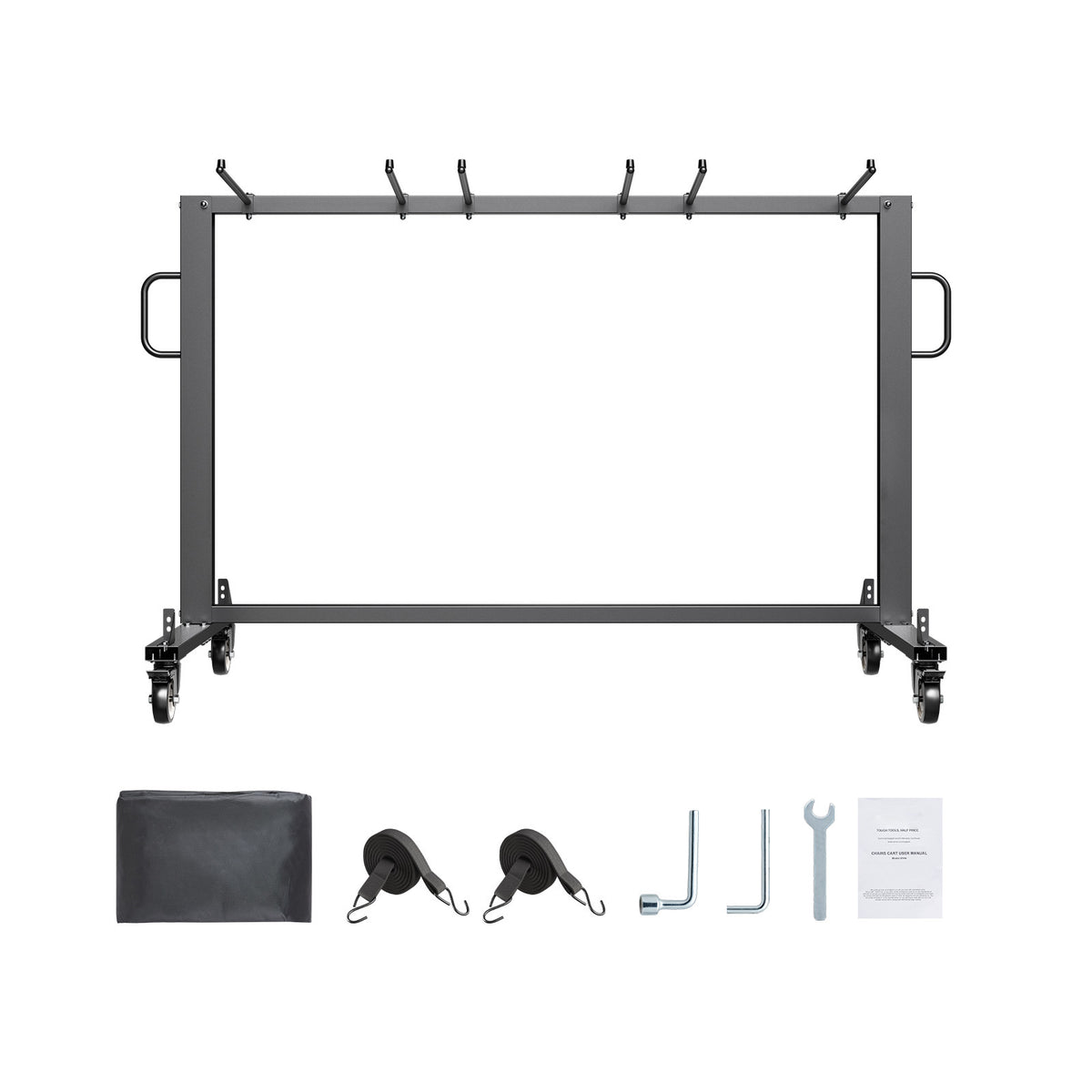 Folding Chair Rack Cart for 42 Chairs or 12 Tables of 400 LBS with Wheels