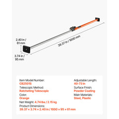 Cargo Bar, Ratcheting Cargo Bar Adjustable from 40" to 73", Heavy-duty Steel Cargos Stabilizer with Non-Slip Foot Pads, Telescoping Load Lock Bars Stop Sliding for SUVs, Sedans