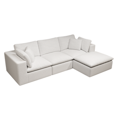 108.3*68.9"Modular sectional sofa seat,Upholstered compressed couch for living room,Bedroom,Apartment,No assembly required,4PC free combination,Plush corduroy fabric,WHITE