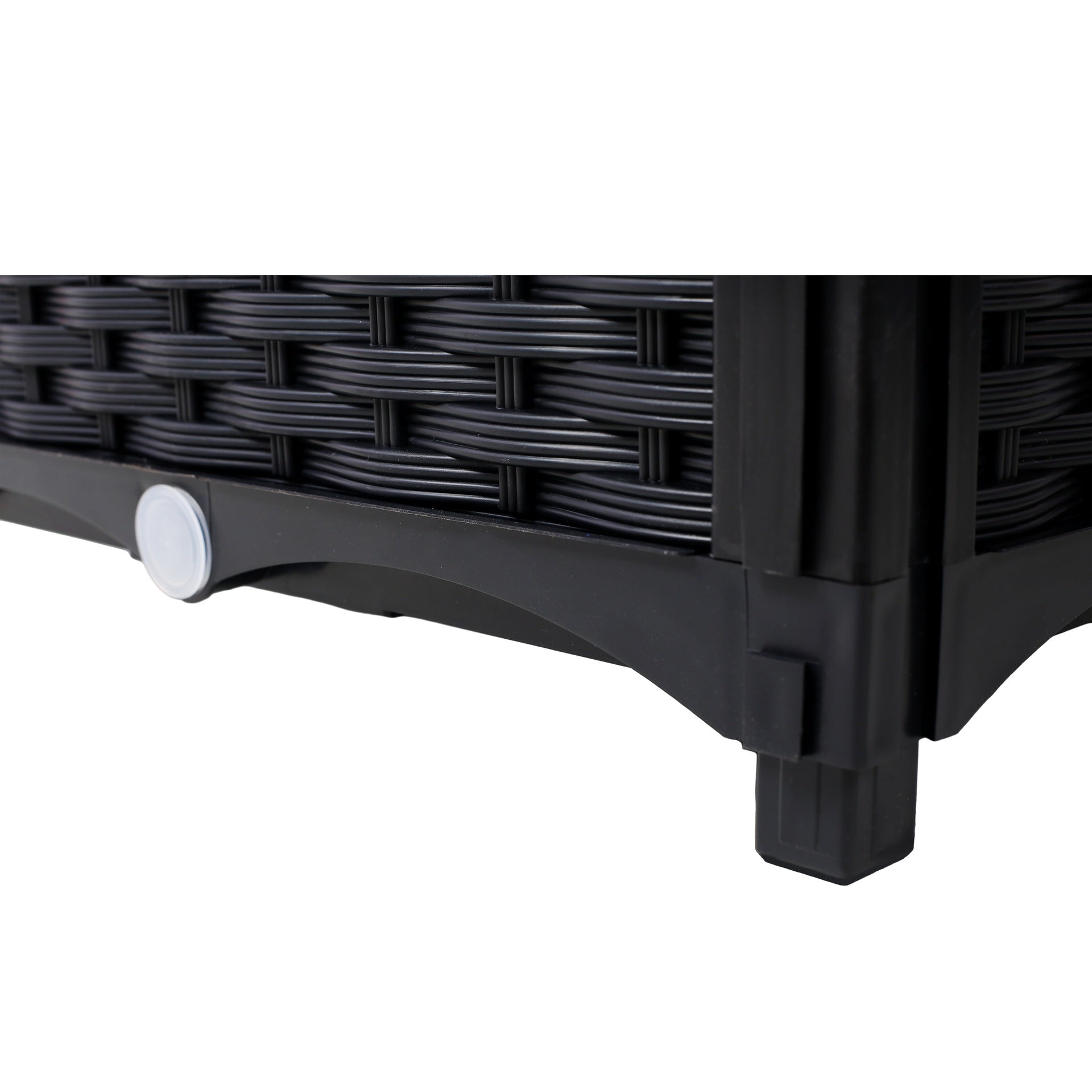 Planter Raised Beds - Elevated Planter Garden Box with Drainage Plug Raised Garden Beds for Vegetable/Flower/Herb Outdoor Standing Planter Beds Gardening Kit,Black,47.2"x15.7"x27.7"