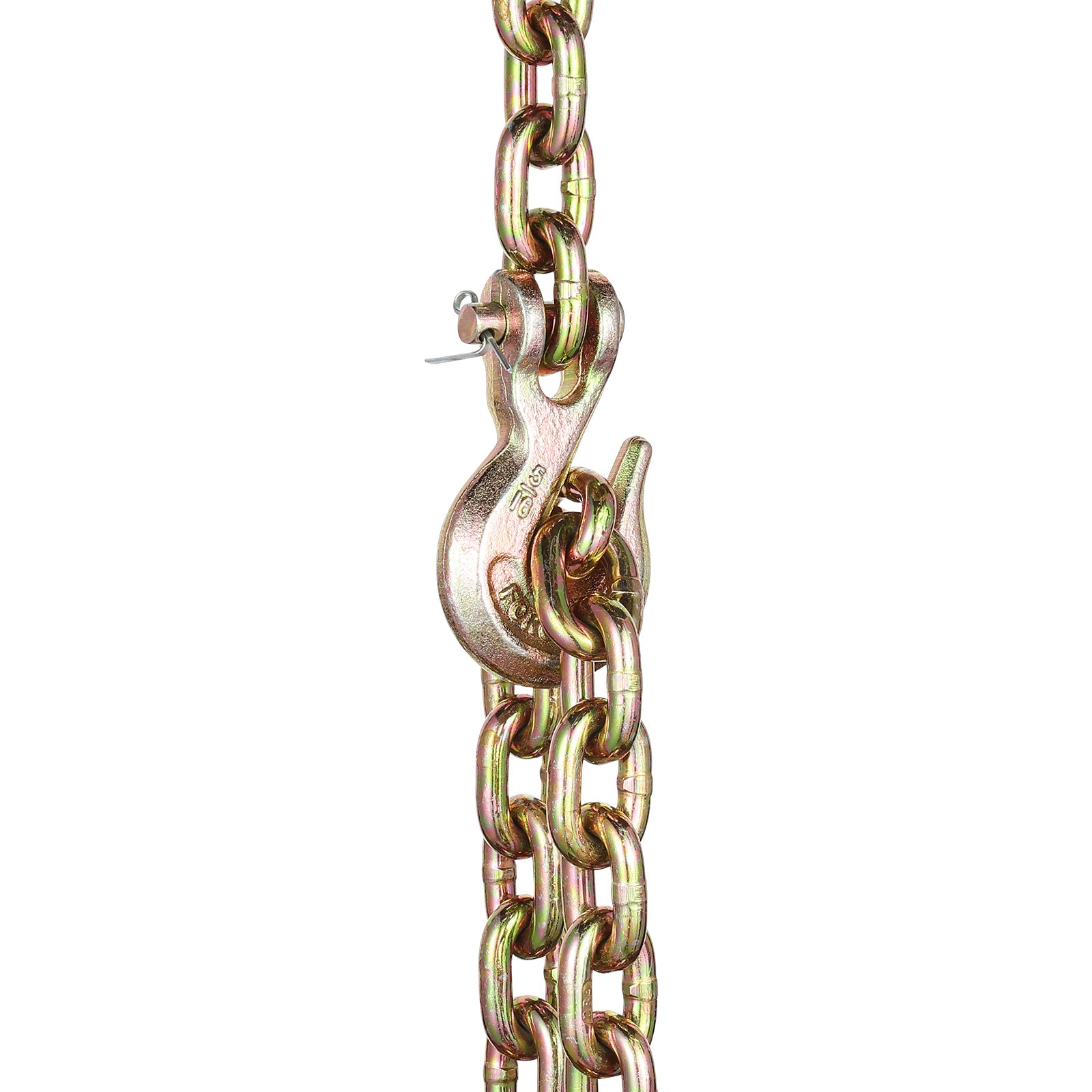 Binder Chain G80 Tie Down Tow Chain with Two Hooks 5/16" x 14.2' 4900 lbs