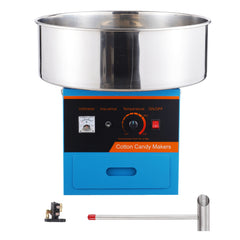 Electric Cotton Candy Machine, 1000W Candy Floss Maker, Commercial Cotton Candy Machine with Stainless Steel Bowl, Sugar Scoop, and Drawer, Perfect for Home Kids Birthday, Family Party, Blue