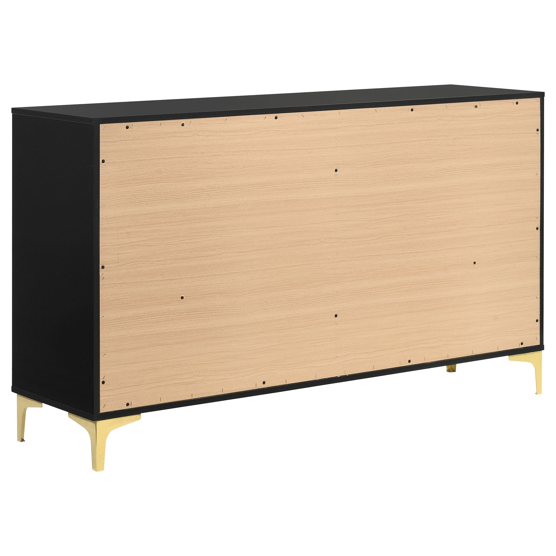 Lexie Black/Gold 4-piece Tufted Panel Eastern King Bedroom Set