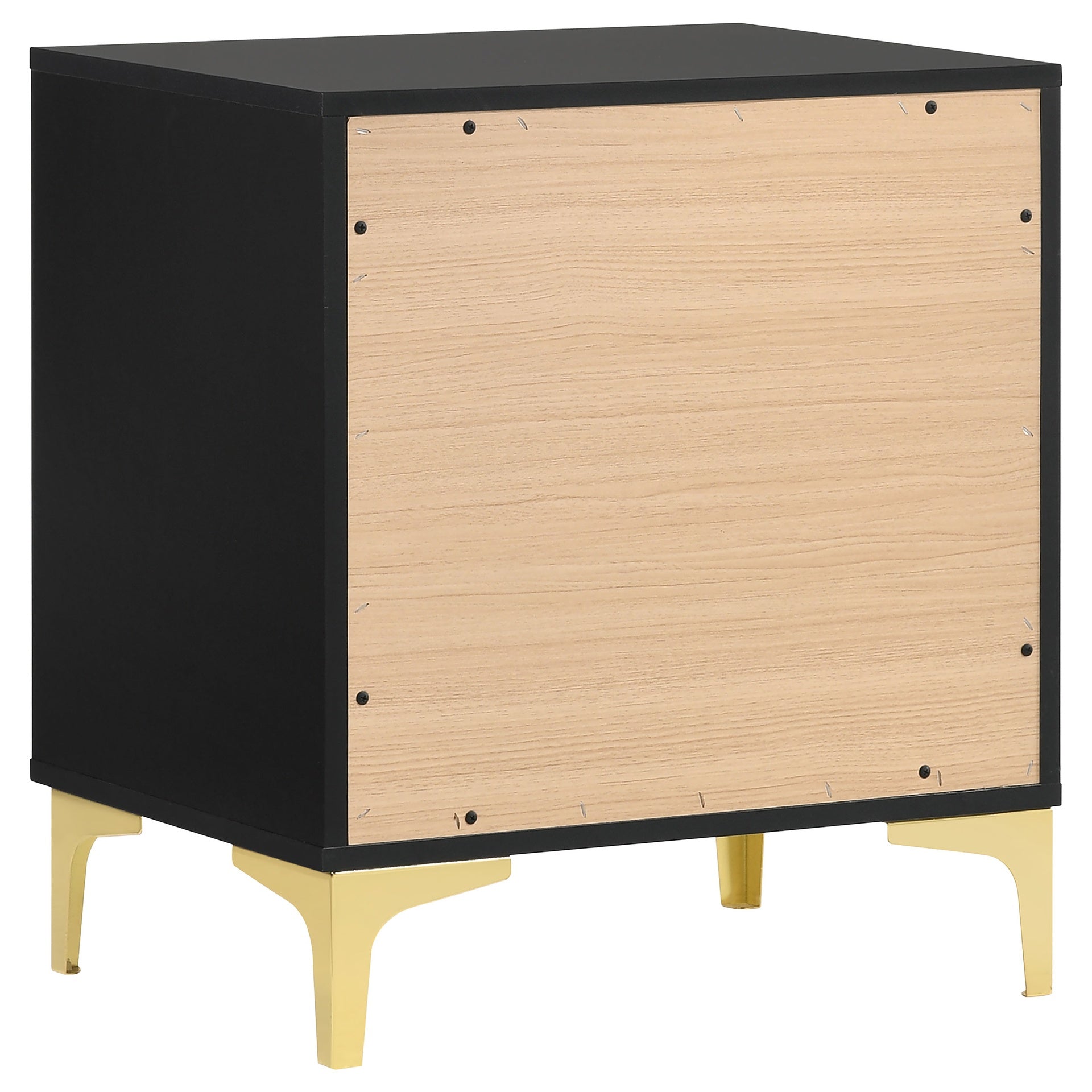 Lexie Black/Gold 4-piece Tufted Panel Eastern King Bedroom Set
