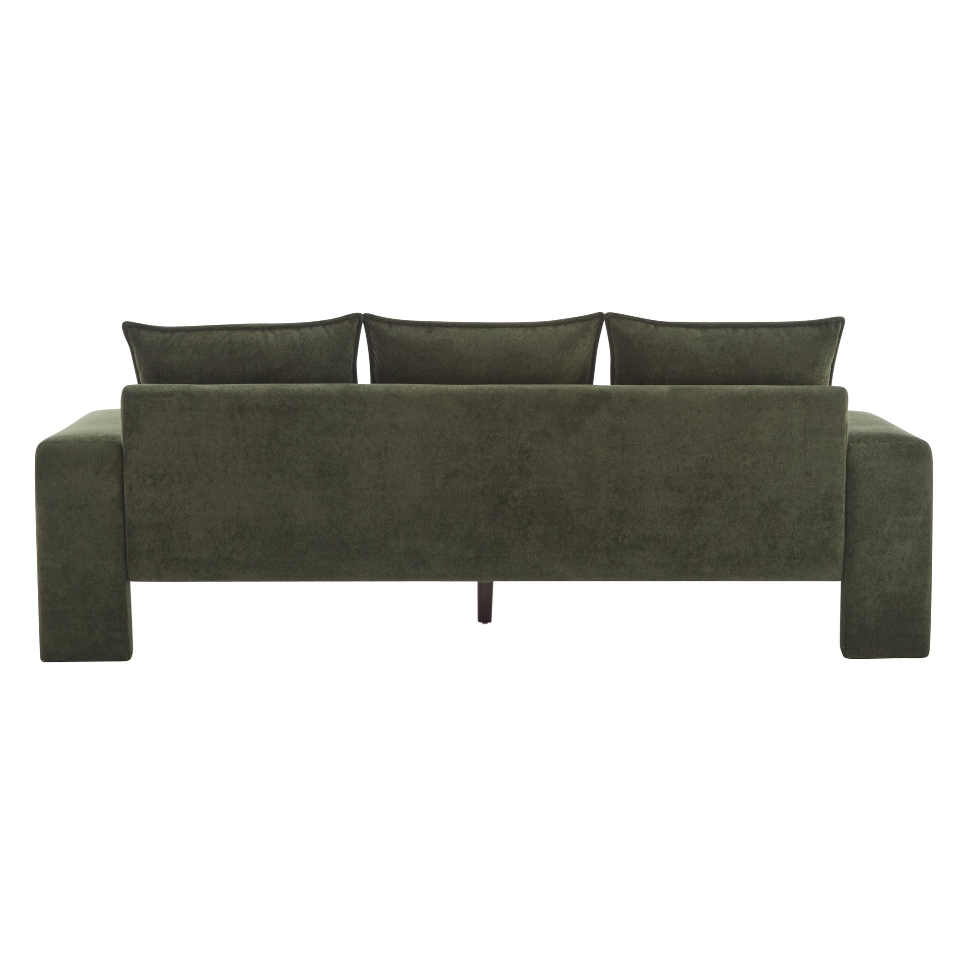 Algora 84.5 in. 3 Seater Modern Upholstered Velvet Sofa,Moss Green