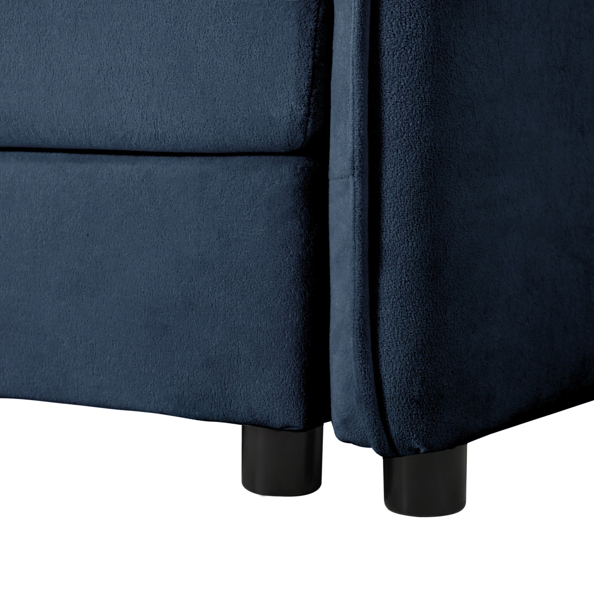 Oversized 41.73" Chenille Armchair with 1 Toss Pillow, Modern Modular Reading Chair for Living Room or Bedroom, Deep-Seat DIY Sectional Sofa,Chenille,Blue