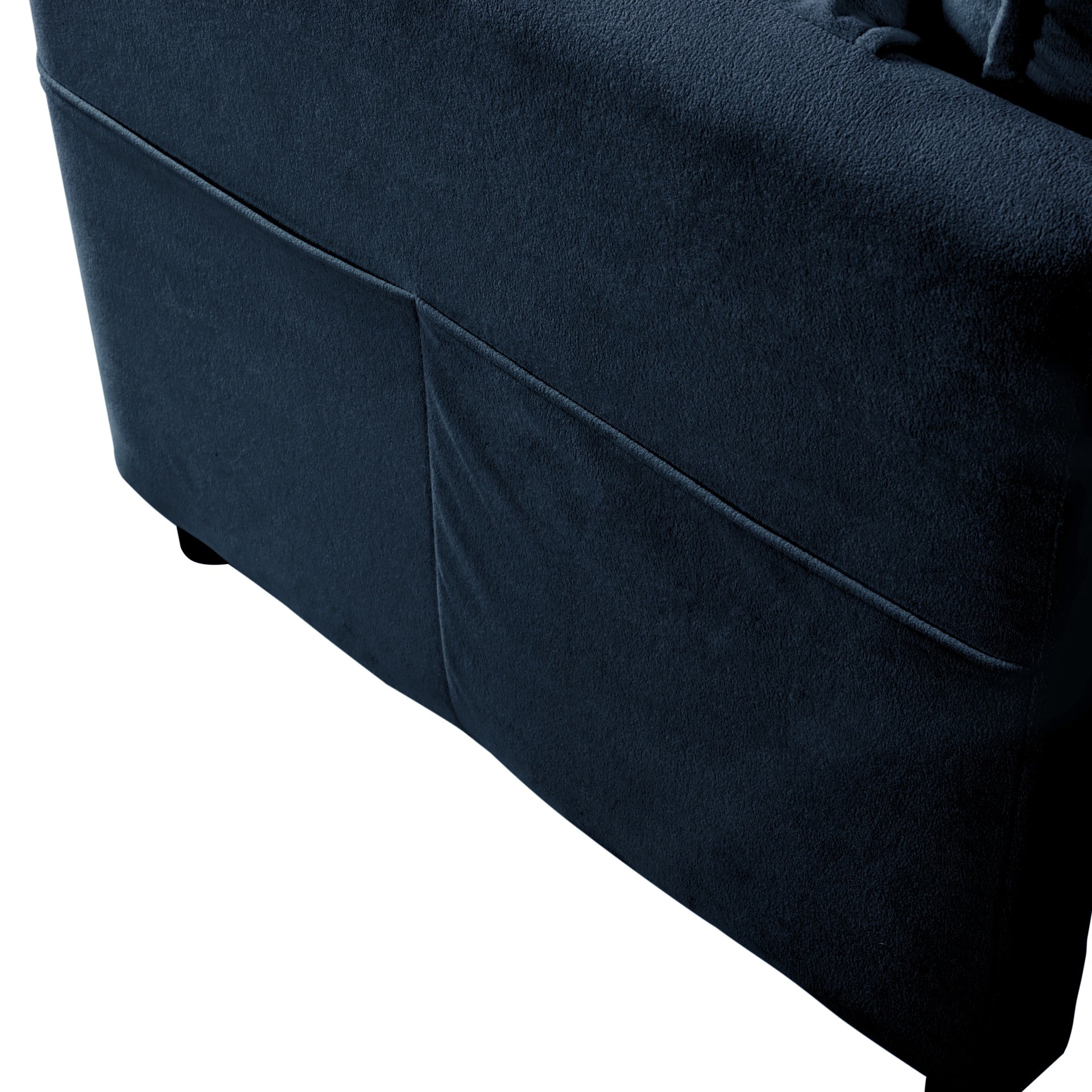 Oversized 41.73" Chenille Armchair with 1 Toss Pillow, Modern Modular Reading Chair for Living Room or Bedroom, Deep-Seat DIY Sectional Sofa,Chenille,Blue