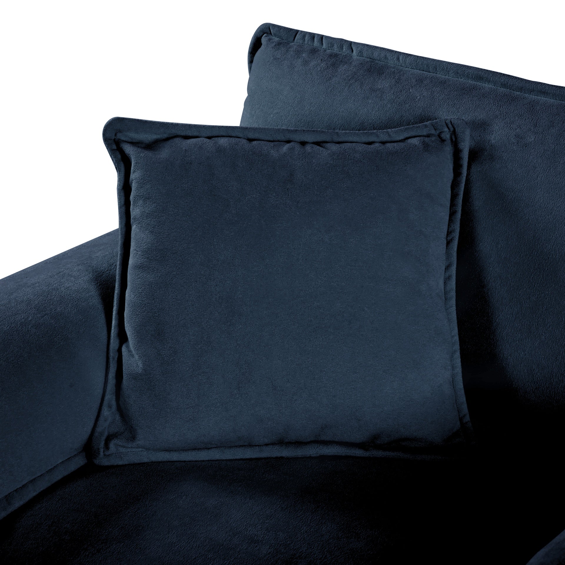 Oversized 41.73" Chenille Armchair with 1 Toss Pillow, Modern Modular Reading Chair for Living Room or Bedroom, Deep-Seat DIY Sectional Sofa,Chenille,Blue