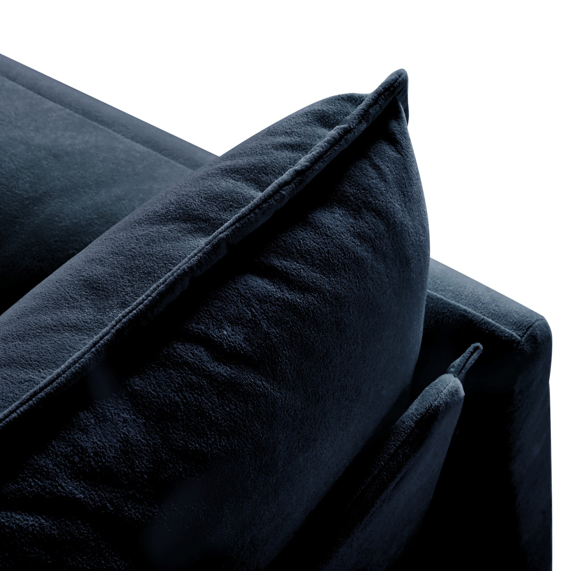 Oversized 41.73" Chenille Armchair with 1 Toss Pillow, Modern Modular Reading Chair for Living Room or Bedroom, Deep-Seat DIY Sectional Sofa,Chenille,Blue