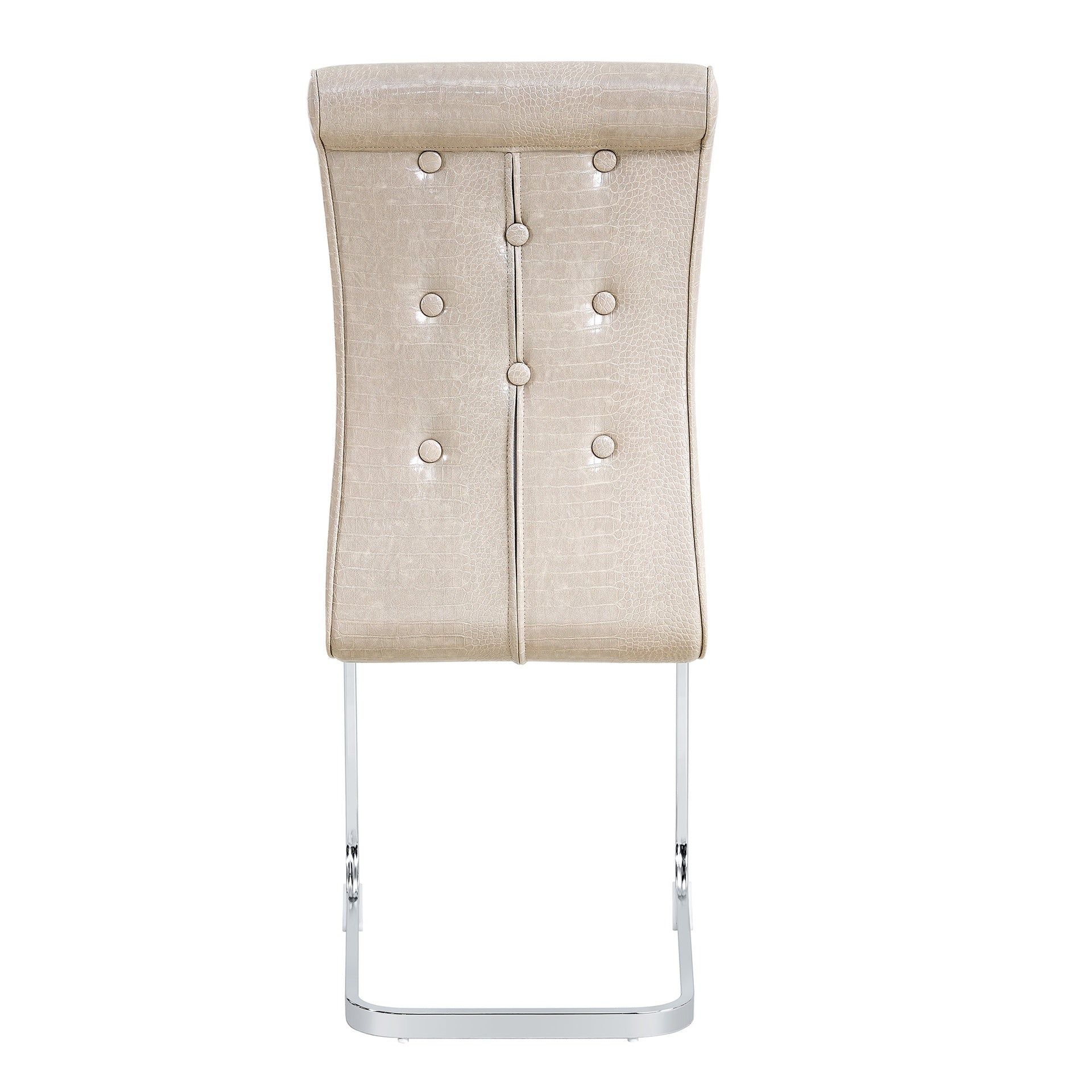 Set of 4,Retro alligator skin Upholstered dining chairs,with Crystal buckle design and Faux Leather design,a touch of elegance and mystery to the dining area,Electroplated metal bow leg
