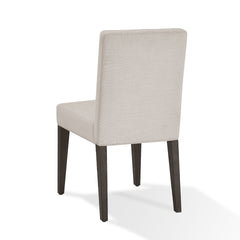Mod 19 Inch Parson Style Dining Chair, Rubberwood, Set of 2, Light Gray