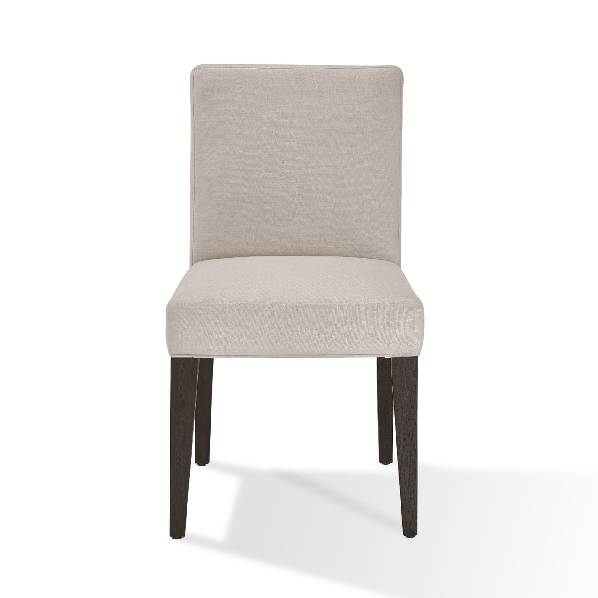 Mod 19 Inch Parson Style Dining Chair, Rubberwood, Set of 2, Light Gray