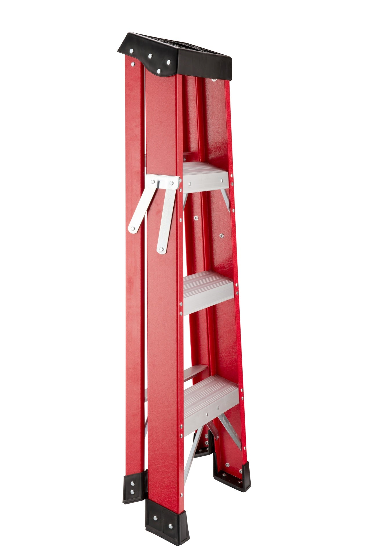 Fiberglass ladder, single-sided stepladder for electrical engineering ladder construction insulation ladder with a load capacity of 330 pounds
