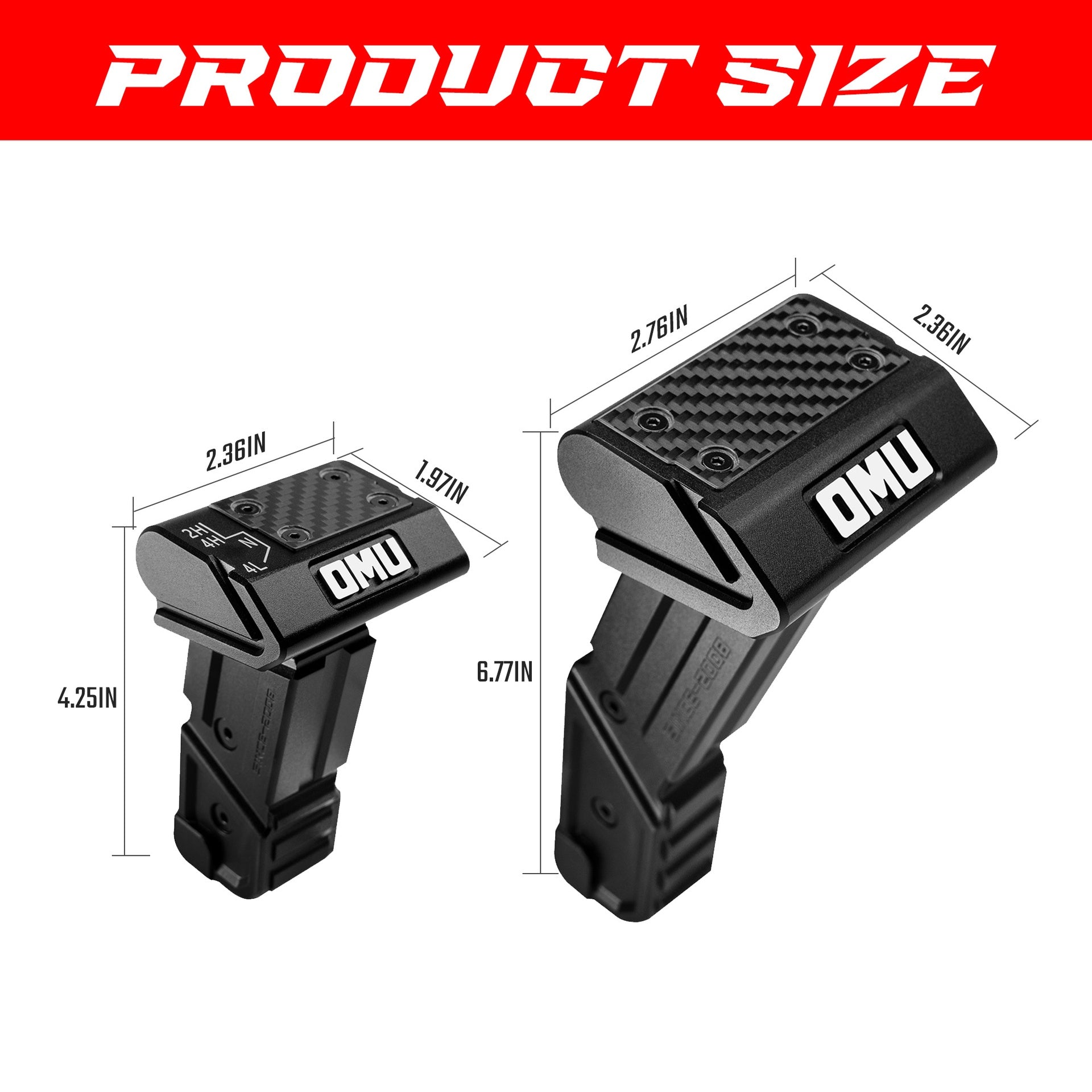 OMU Genesis Series Gear Lever Shift Knob For Jeep Wrangler 2011-2017 JK  (Not fit for manual transmission)