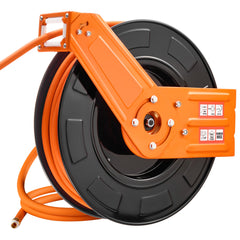 Retractable Air Hose Reel 3/8 IN x 100 FT Rubber Air Hose Reel Max 300 PSI
