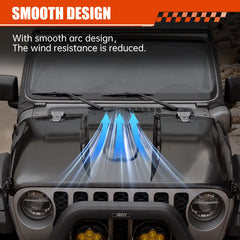 The Avenger Style Hood Compatible with 2018+Jeep Wrangler JL JLU&2020-2023 Gladiator JT(Not for Mojave&392 Model)