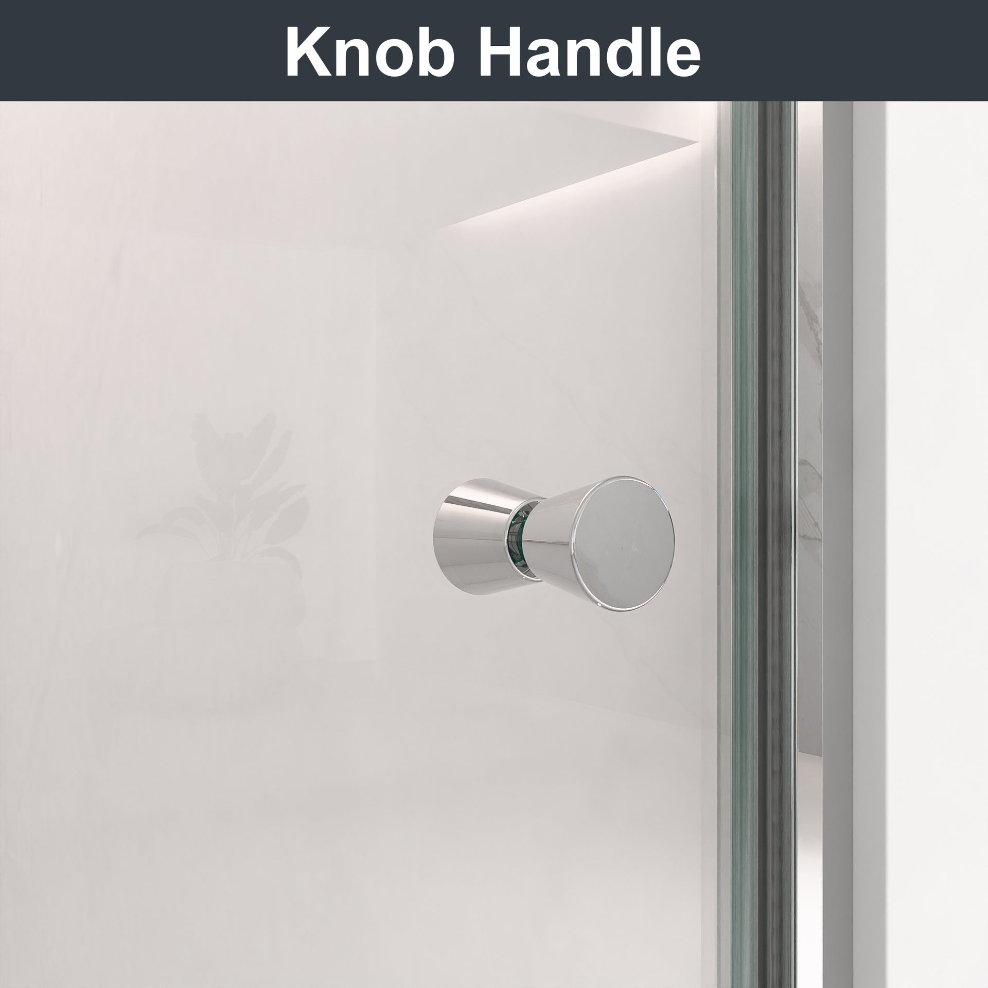 24" W x 72" H Semi-Frameless Circular Pivot Shower Door in Chrome With 1/4" (6mm) Thick SGCC Tempered Glass