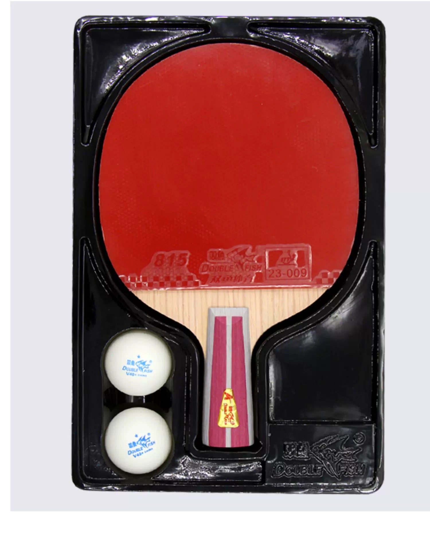 DOUBLE FISH Table Tennis Racket Set, With One Racket Two Balls Suitable For Beginner Training