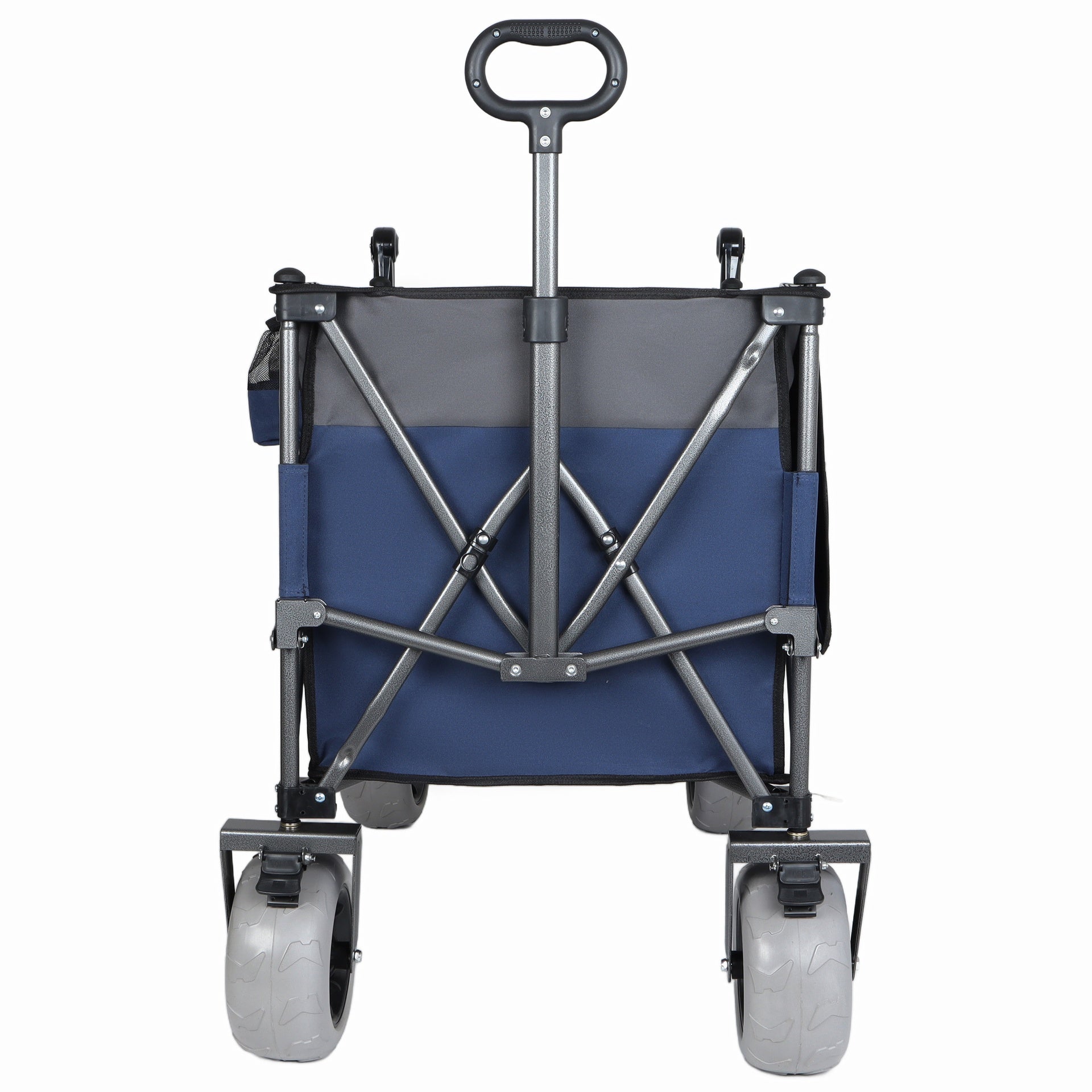 Multi-Functional Push-Pull Folding Wagon Cart with Rotating Handle & 9"x4" Beach Tires for Camping & Beach –300L XL Heavy-Duty, 480lbs load, Large Capacity for Transport, Groceries, and Outdoor Use