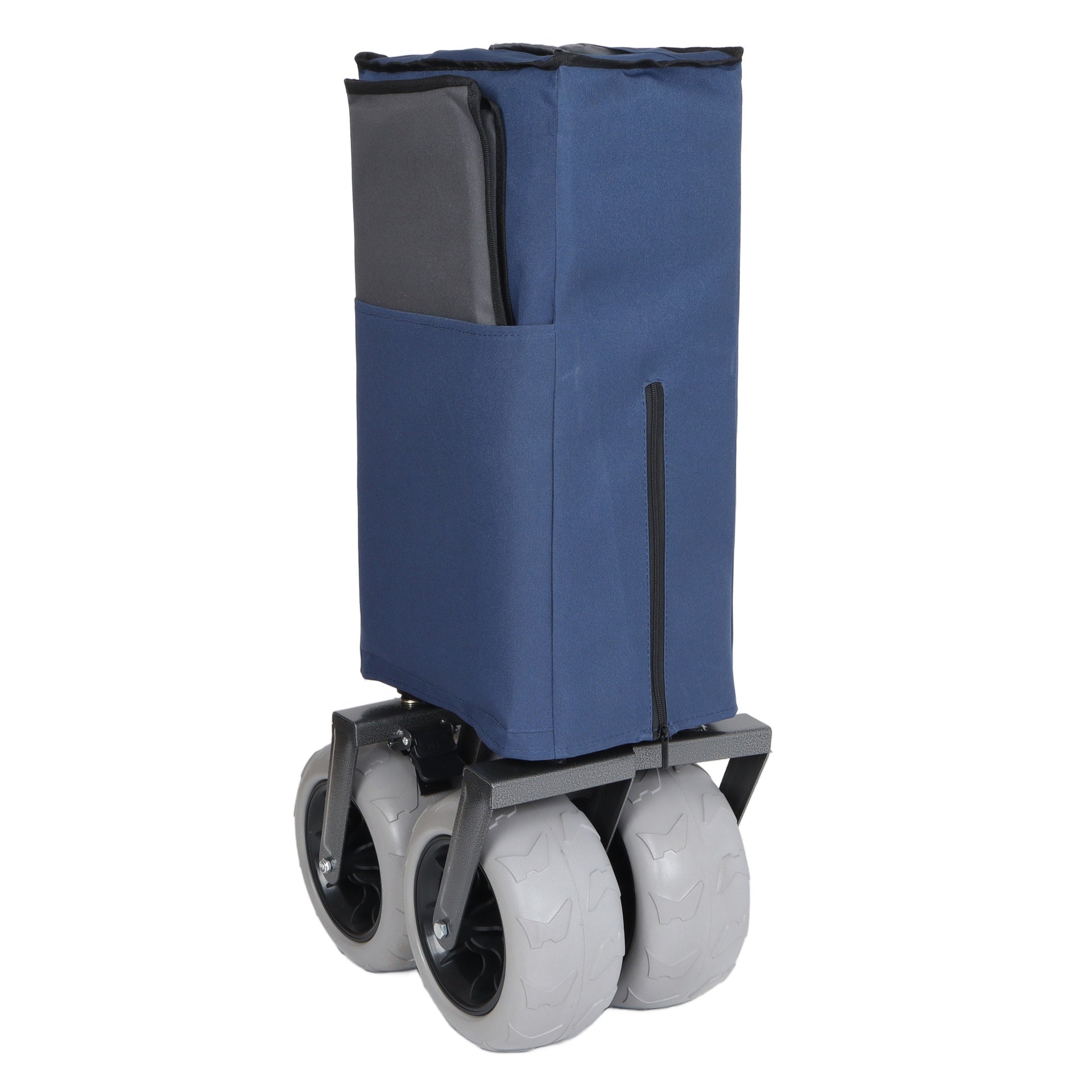 Multi-Functional Push-Pull Folding Wagon Cart with Rotating Handle & 9"x4" Beach Tires for Camping & Beach –300L XL Heavy-Duty, 480lbs load, Large Capacity for Transport, Groceries, and Outdoor Use